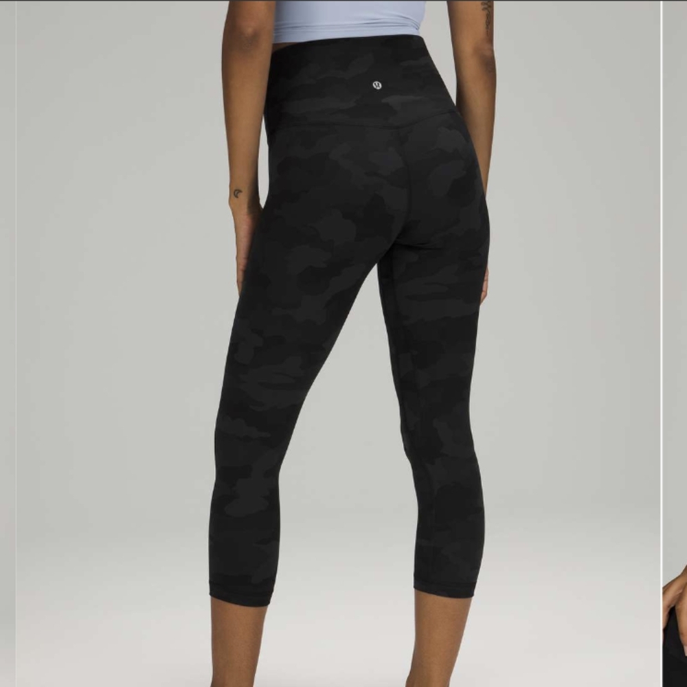 Lululemon Align Crop *21" Heritage 365 Camo Deep Coal Multi